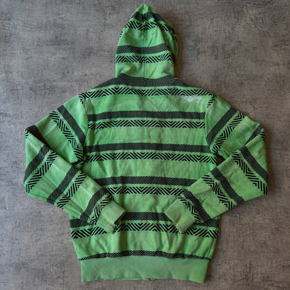 Billabong Y2K Green Graphic Zip Hoodie Size S Mens     -A8