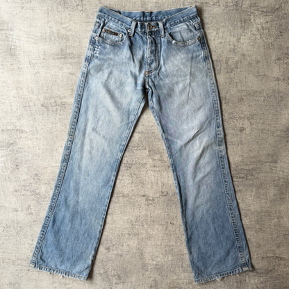 Industrie Mens Jeans Size 30 Light Blue Washed Denim Straight Leg              -C4
