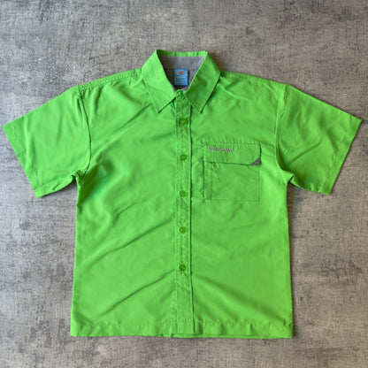 Wavezone Green Cropped Button Up Shirt Size 10Y Fits S Womens                   -E13