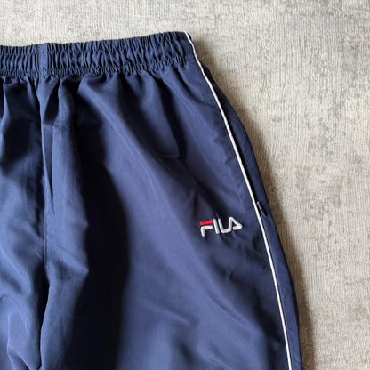 Fila Navy Y2K Baggy Track Pants Size M Elastic Waist                   -F11