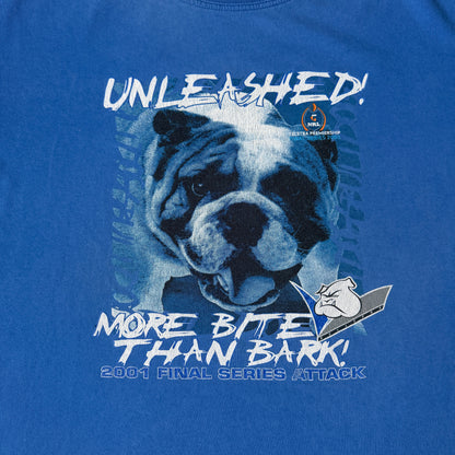 Canterbury Bankstown Bulldogs NRL “More Bark Then Bite T Shirt Size XL Mens        -G49