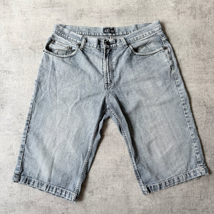 Armani Jeans Y2K Baggy Jorts Size 35 Light Blue Denim Shorts           -C10