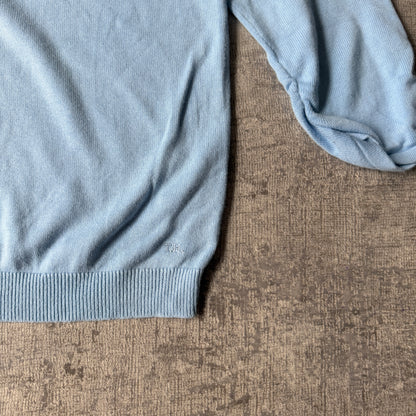 Tommy Hilfiger Womens V-Neck Cardigan Size L Pastel Blue Jumper                   -F27