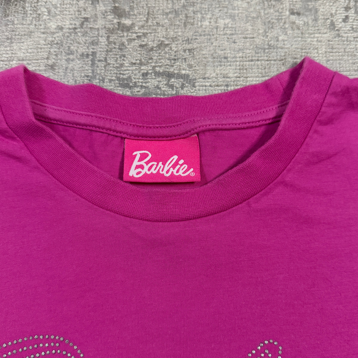 Barbie Pink Y2K Bejeweled Top Size Fits M-L Womens Long Sleeve          -I35