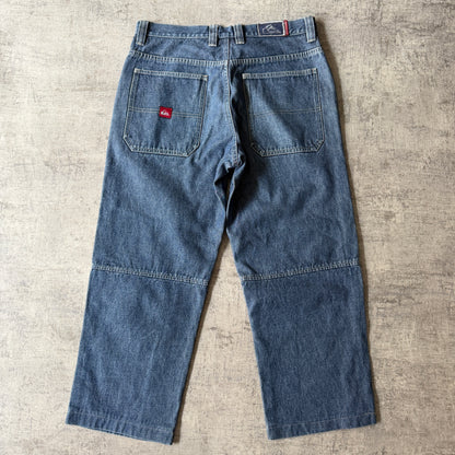 Quiksilver Y2K Baggy Jeans Size 33 Dark Blue   -A4
