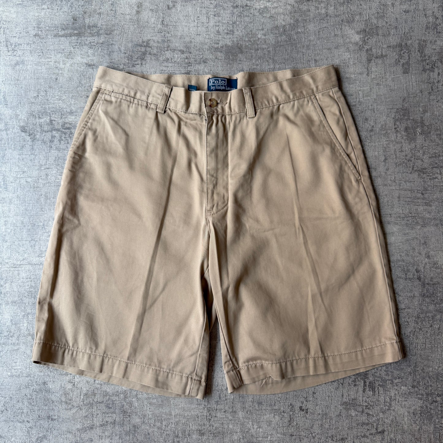 Polo Ralph Lauren Mens Cargo Shorts Size 33 Beige Tan Y2K            -D16
