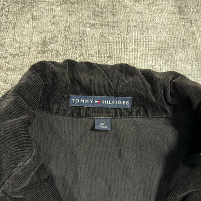 Tommy Hilfiger Womens Corduroy Blazer Jacket Size S Womens Black Coat                -D22