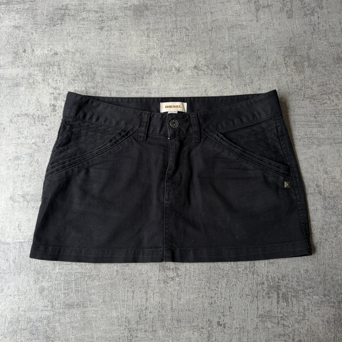 Diesel Womens Black Y2K Micro Mini Skirt Size 28          -H22