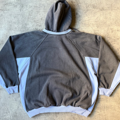 O'Neill Vintage Surf Hoodie Size XL Mens Two Tone Jumper Grey Blue 90's             -B48