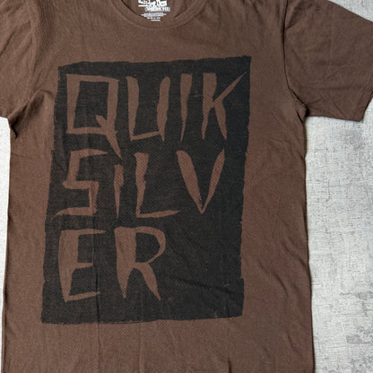 Quiksilver Y2K Brown Graphic T-Shirt Size S Mens Slim Fit          -G40