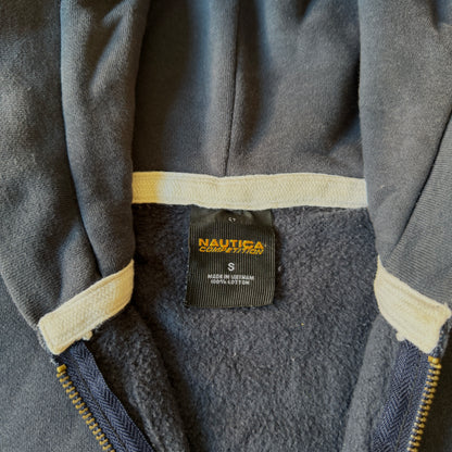 Nautica Competition Zip Hoodie Size S Mens Navy Y2K                    -C61