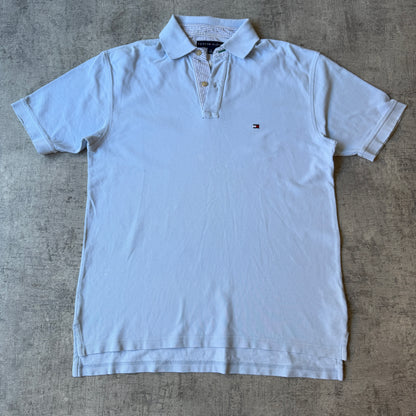 Tommy Hilfiger Pastel Blue Polo Shirt Size M Mens       -H36