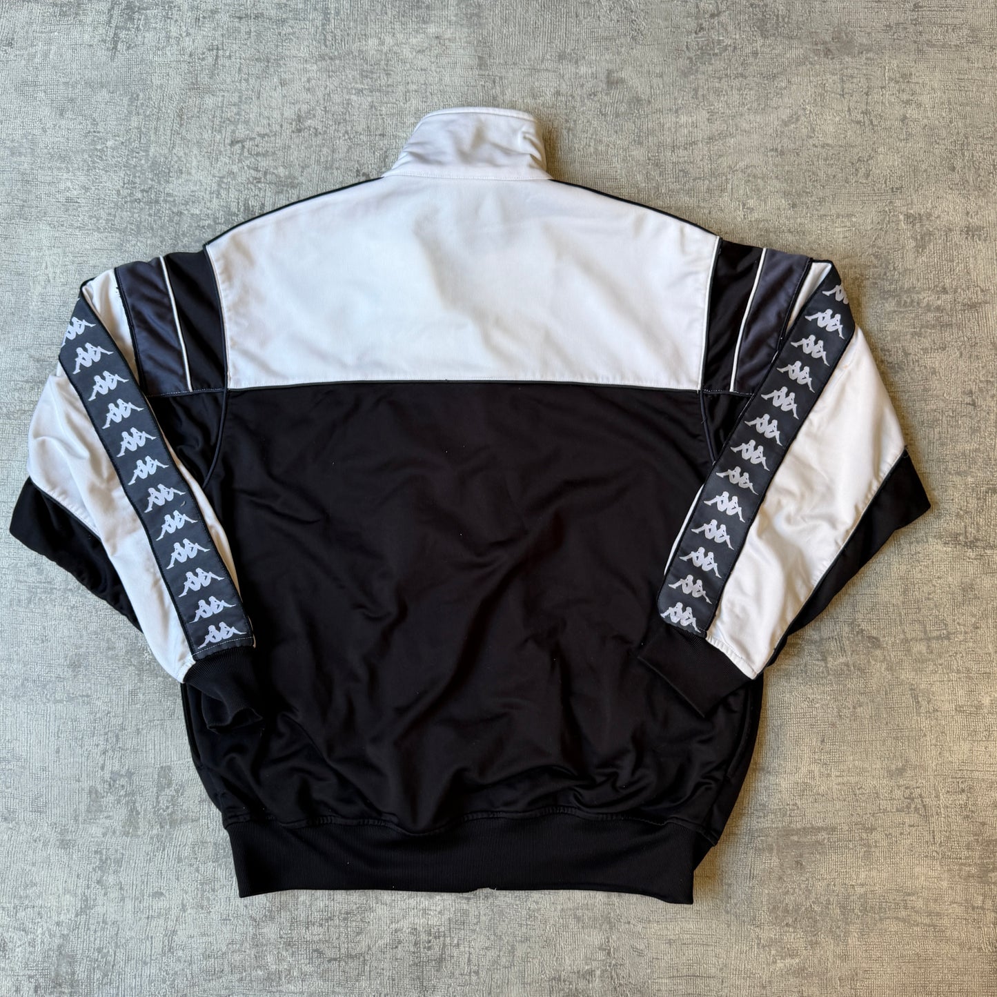 Vintage Kappa Track Jacket Size M Mens Black White Full Zip          -A39