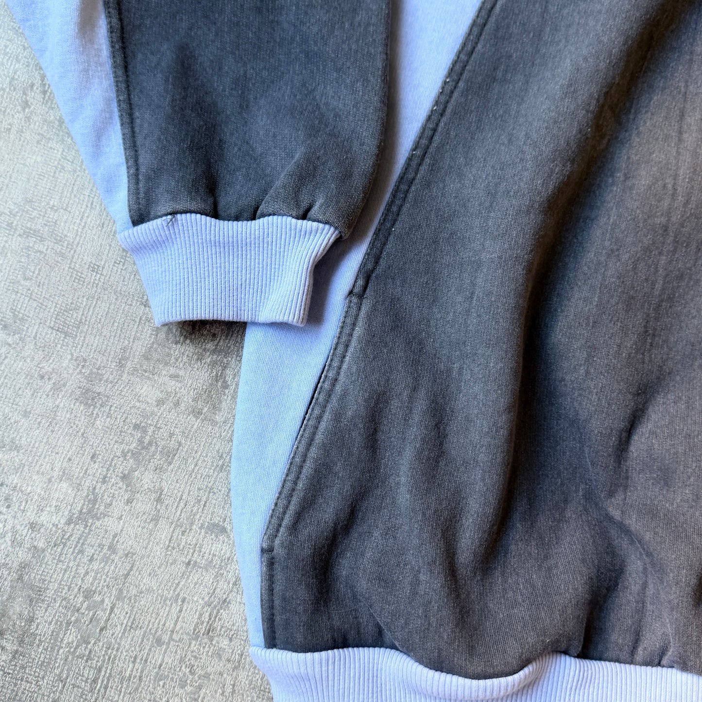 O'Neill Vintage Surf Hoodie Size XL Mens Two Tone Jumper Grey Blue 90's             -B48