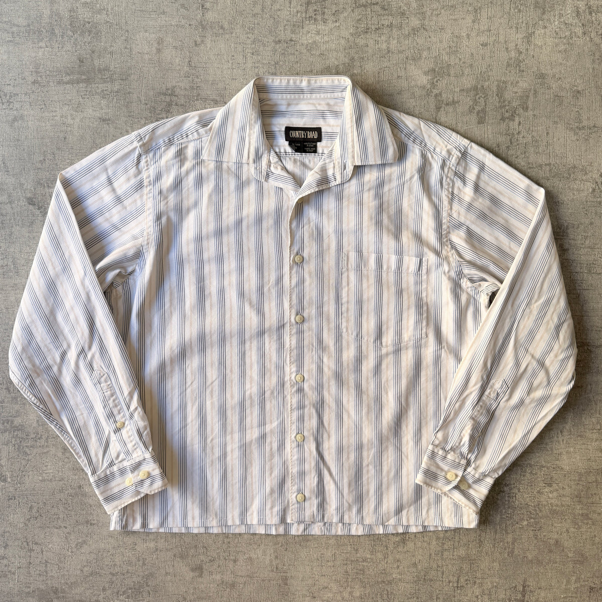 Country Road Vintage Cropped Long Sleeve Button Up Size M             -B52