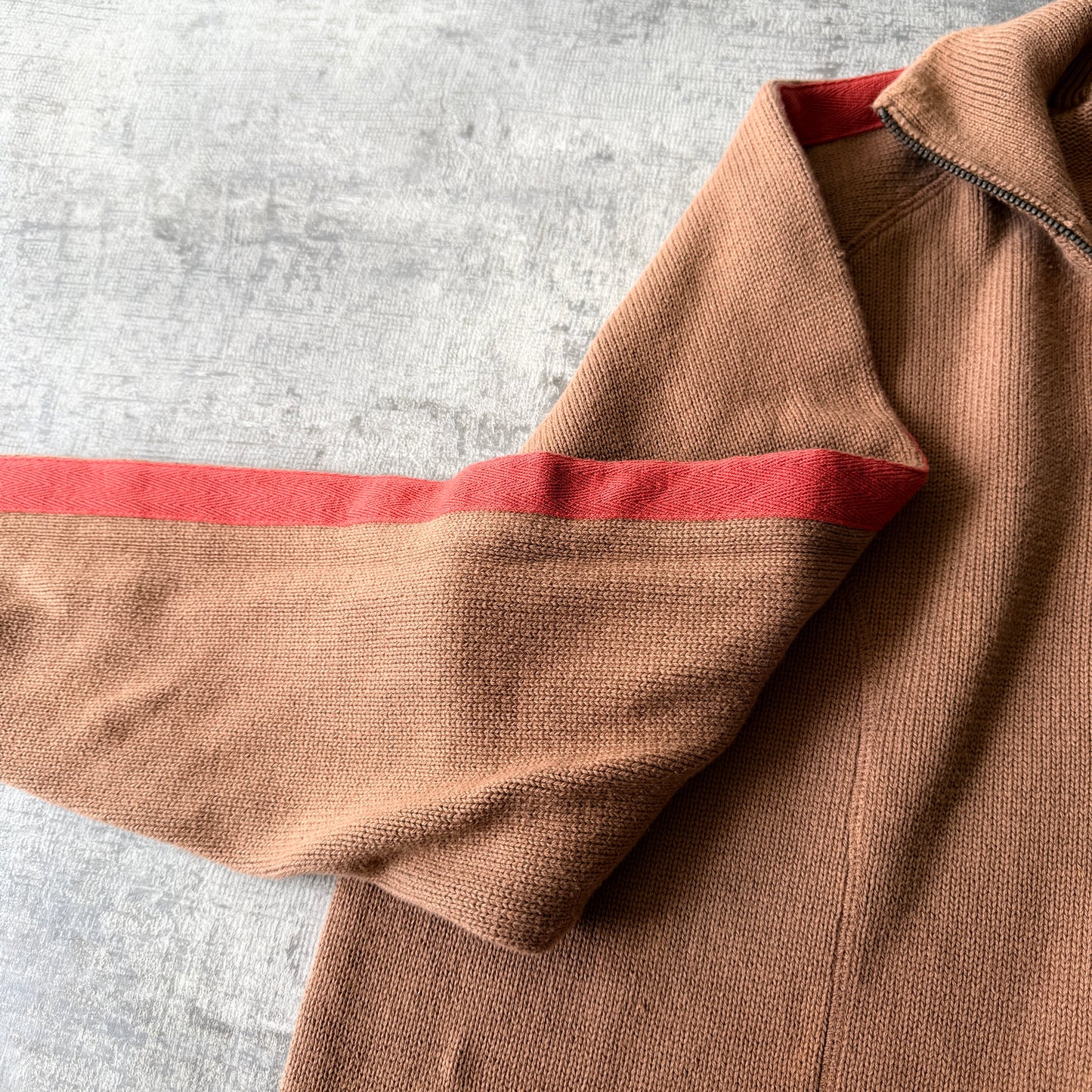 Lonsdale Y2K Ribbed Track Jacket Size L Mens Brown Red          -A69