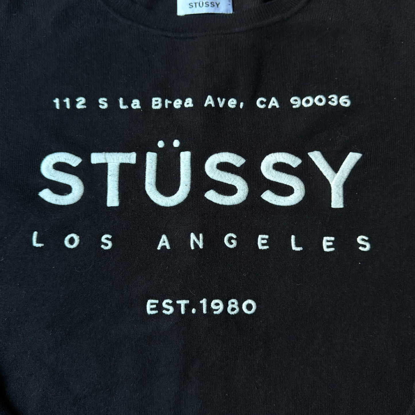 Stussy Y2K Knitted Graphic Sweater Size 6 Black White Jumper          -B45
