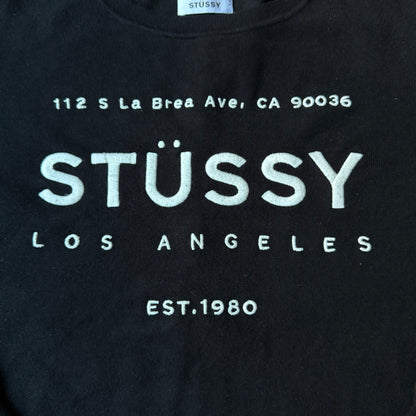 Stussy Y2K Knitted Graphic Sweater Size 6 Black White Jumper          -B45