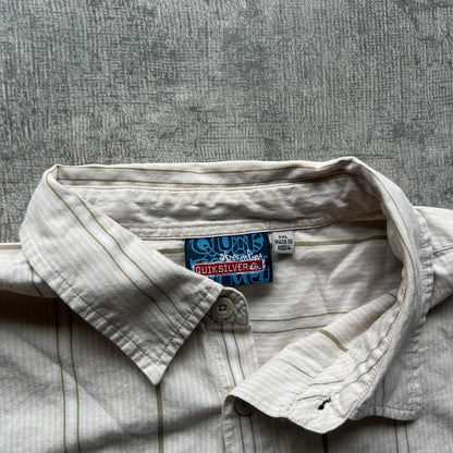Quiksilver Y2K Cream Button up Shirt Size XXL