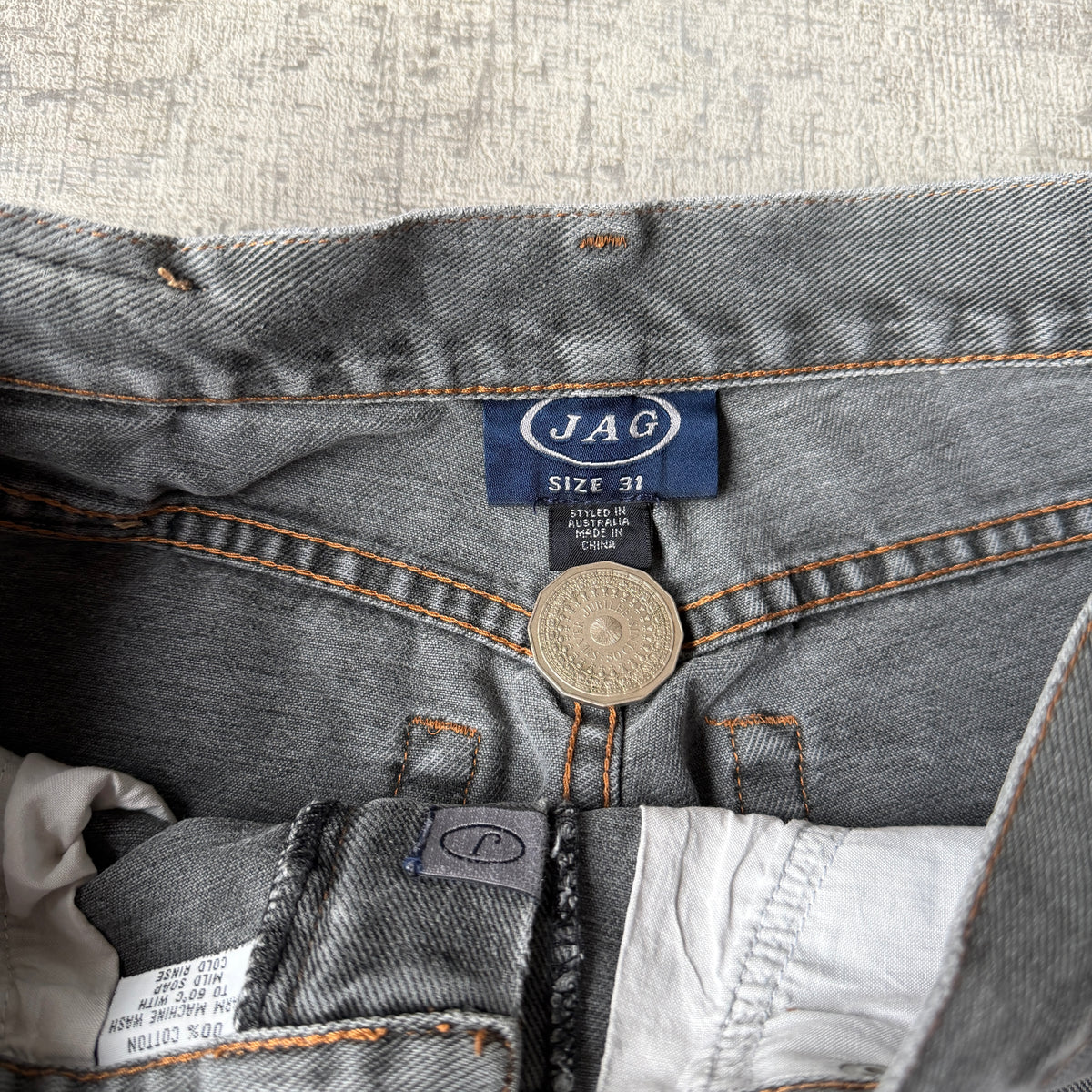 JAG Vintage Grey Jeans Size 31 Straight Leg Denim            -G3