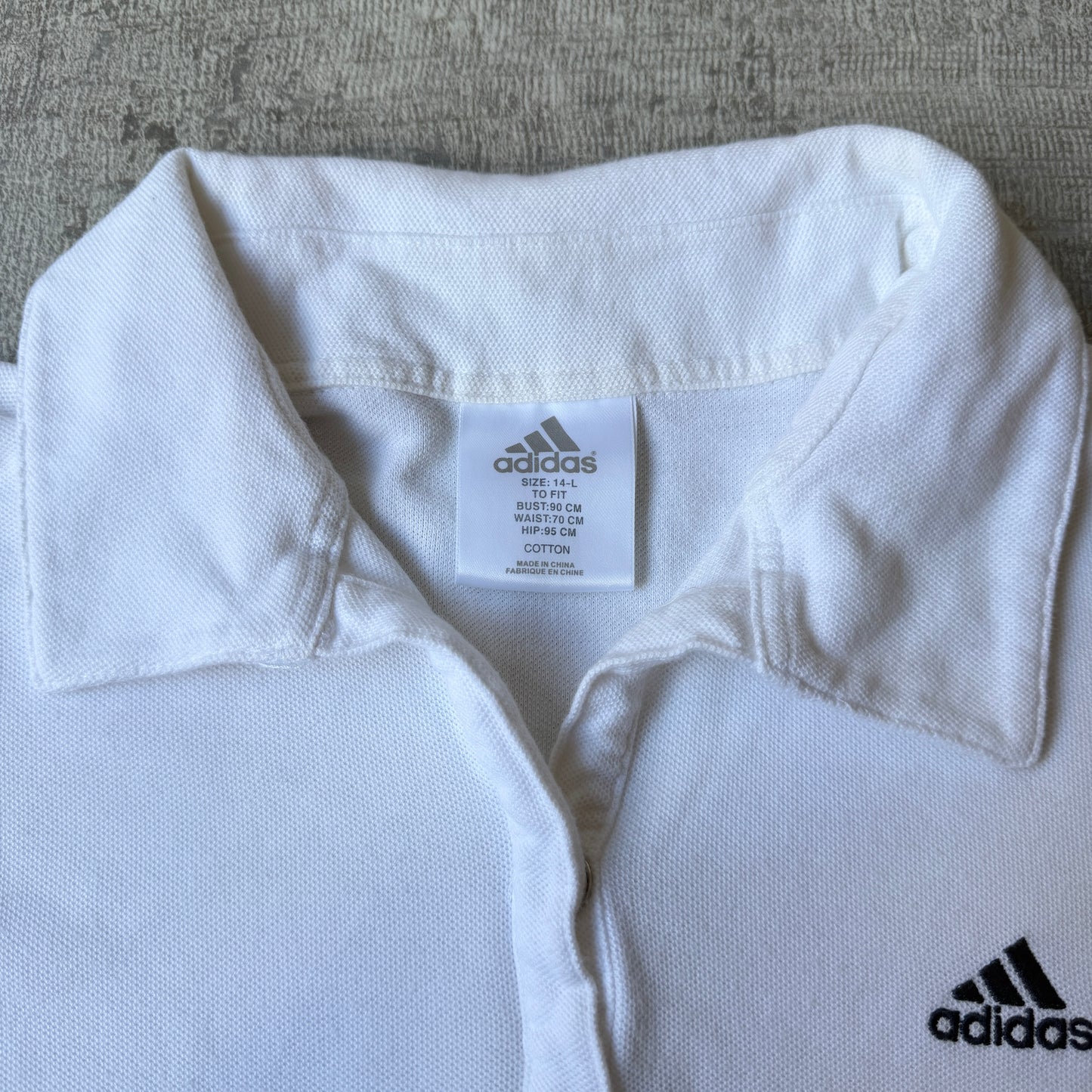 Adidas Womens Long Sleeve Polo Shirt Size 14Y Fits Oversized S Womens                  -E57