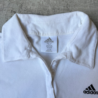 Adidas Womens Long Sleeve Polo Shirt Size 14Y Fits Oversized S Womens                  -E57