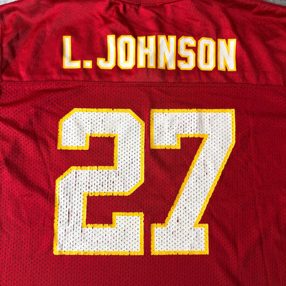 Kansas City Chiefs NFL Jersey Size L/Y Fits M Womens #27               -B61