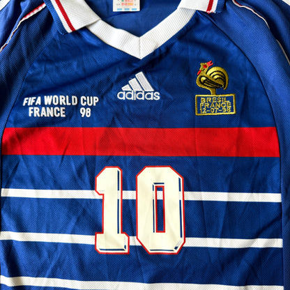 France 1998 Zidane Football Jersey Size S Mens Retro Remake              -B60