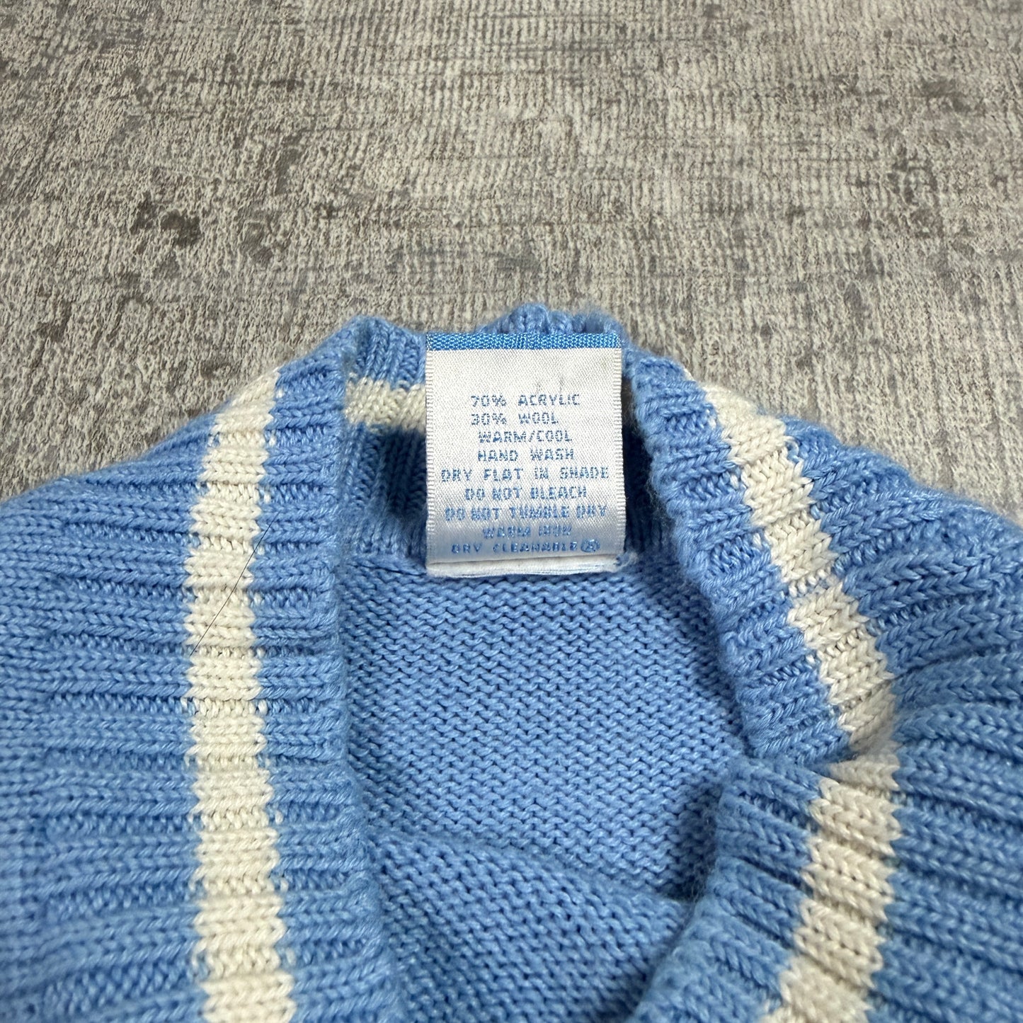 Ripcurl Vintage Pastel Blue Knitted Sweater Size 10 Womens Fitted                 -F35