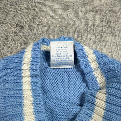 Ripcurl Vintage Pastel Blue Knitted Sweater Size 10 Womens Fitted                 -F35