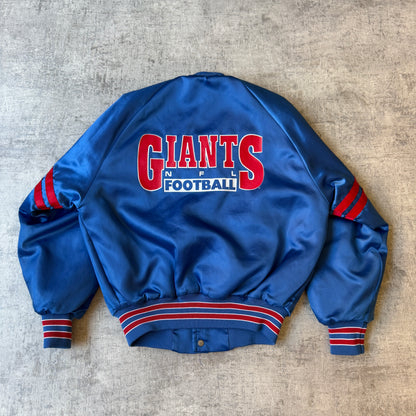 Vintage 80's NY Giants Chalk Line Satin Bomber Jacket Size 12Y Fits XXS-S Womens   -B42