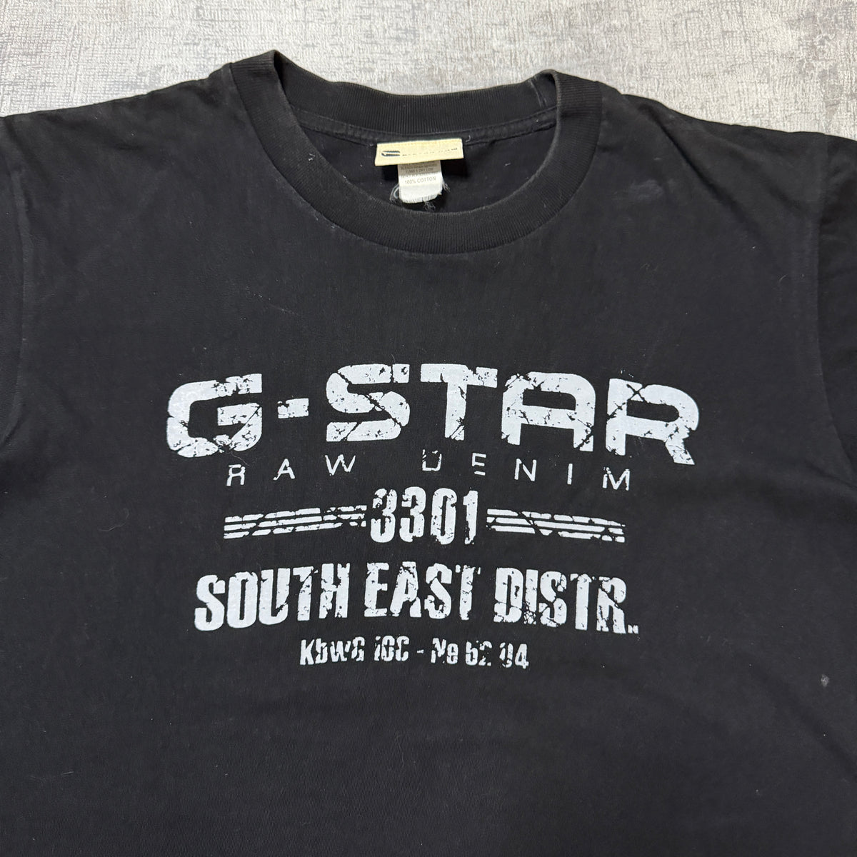 G-Star Raw Mens Black Y2K Graphic T-Shirt Size Fits S-M oversized                -F44