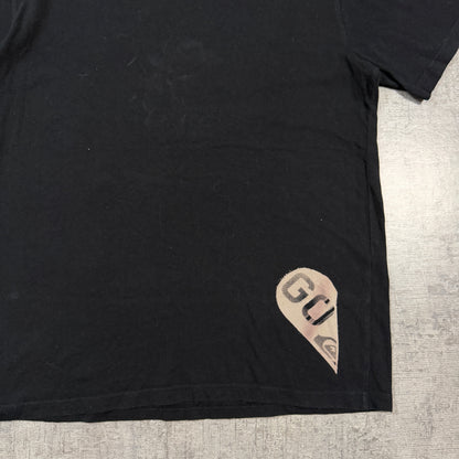 Quiksilver Y2K Graphic Tee Size M Mens Black White Blue                  -I58