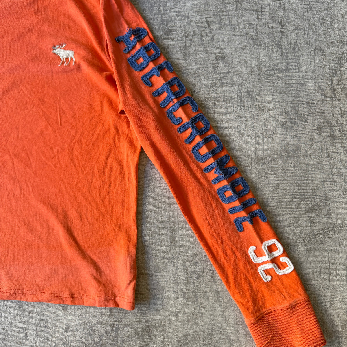 Abercrombie & Fitch Y2K Orange Long Sleeve Top Size S Womens              -B67