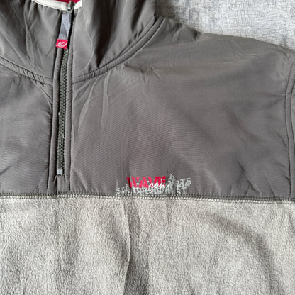 Wavezone Y2K Brown Surf Fleece Quarter Zip Jumper Size L Mens                   -E28