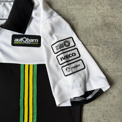 Holden Auto Barn Racing Polo Shirt Size M Mens Black White             -E36