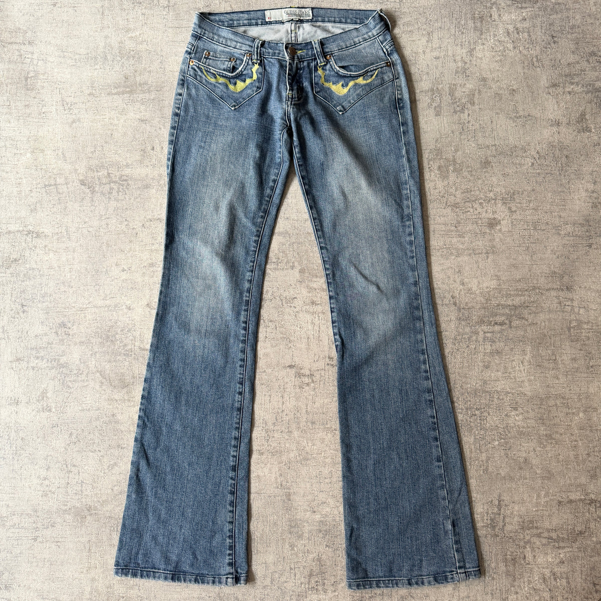 GUESS Womens Y2K Low Rise Flare Jeans Size 27 Blue Denim          -D17