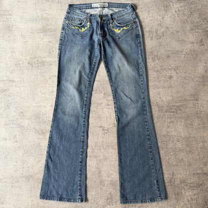 GUESS Womens Y2K Low Rise Flare Jeans Size 27 Blue Denim          -D17