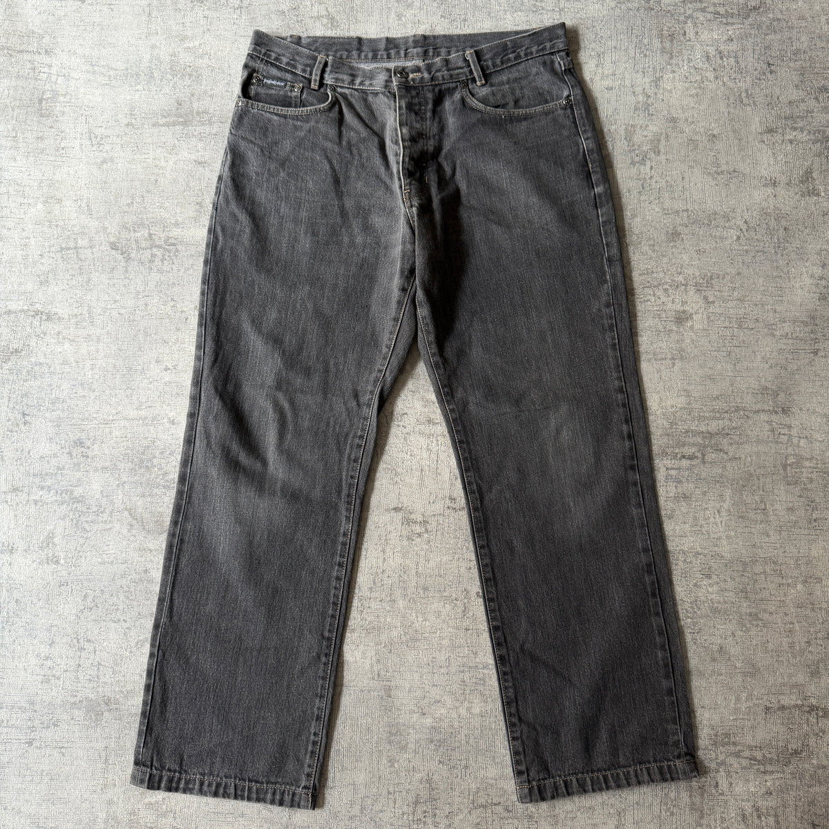 YSL Mens Black Denim Jeans Size W34 L30 Straight Leg Jeans         -D18