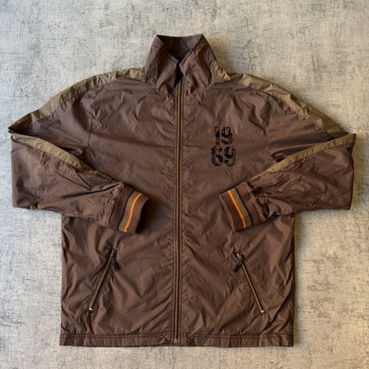 Ripcurl Brown Y2K Track Jacket Size XL Mens Zip Windbreaker Jacket                -D27