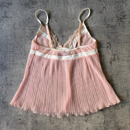 Honey Birdette Pastel Pink Cami Lace Trim Size XS Womens Y2K            -F69