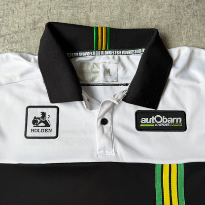 Holden Auto Barn Racing Polo Shirt Size M Mens Black White             -E36