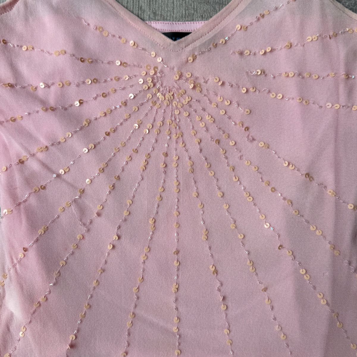 Tightrope Y2K Pink Sequin Cami Top Size 8 Womens            -C48
