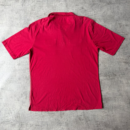 Doghouse Mens Y2K Red Polo Shirt Size S Mens Graphic Top             -E38