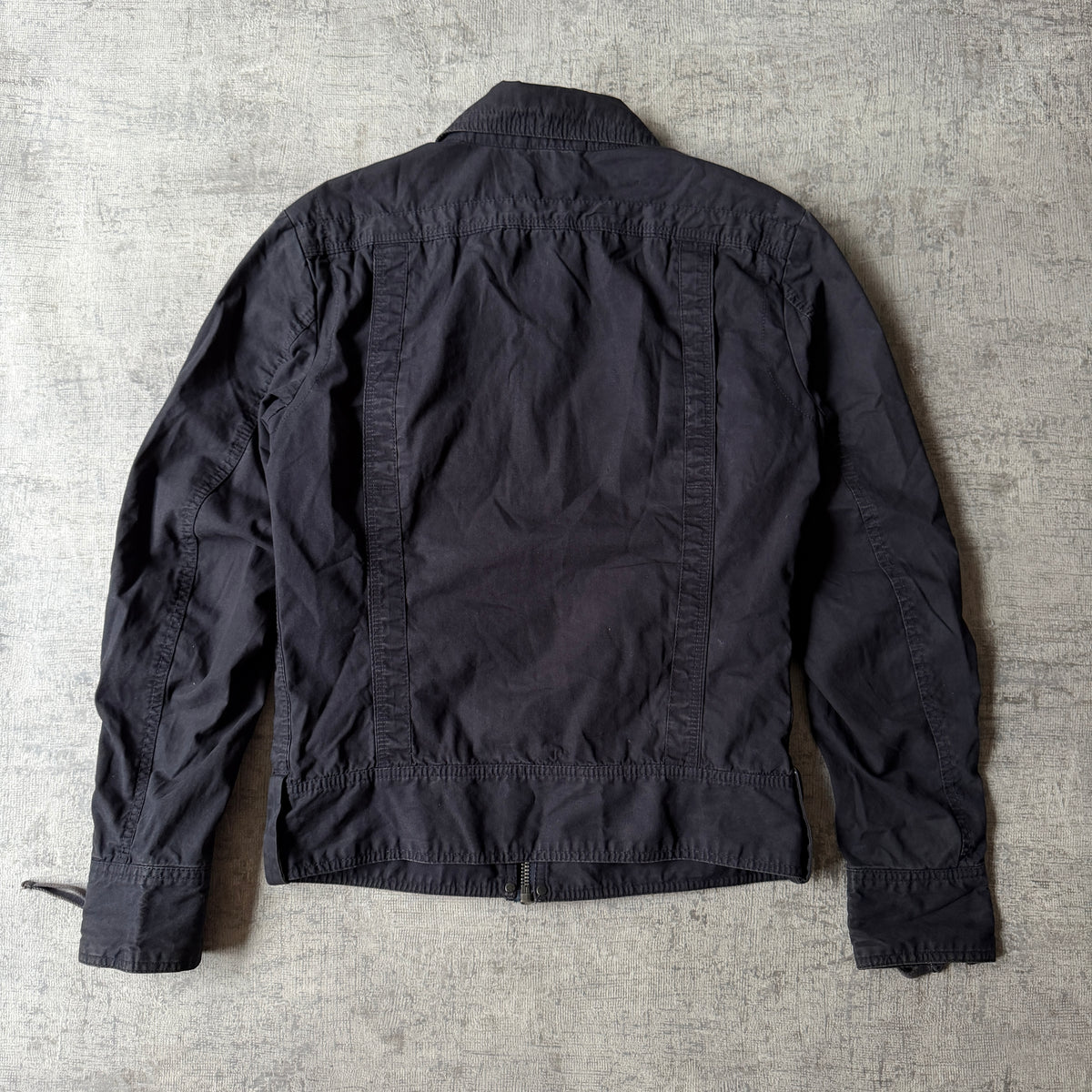 Diesel Mens Black Short Denim Jacket Size M Full Zip Y2K                  -F29