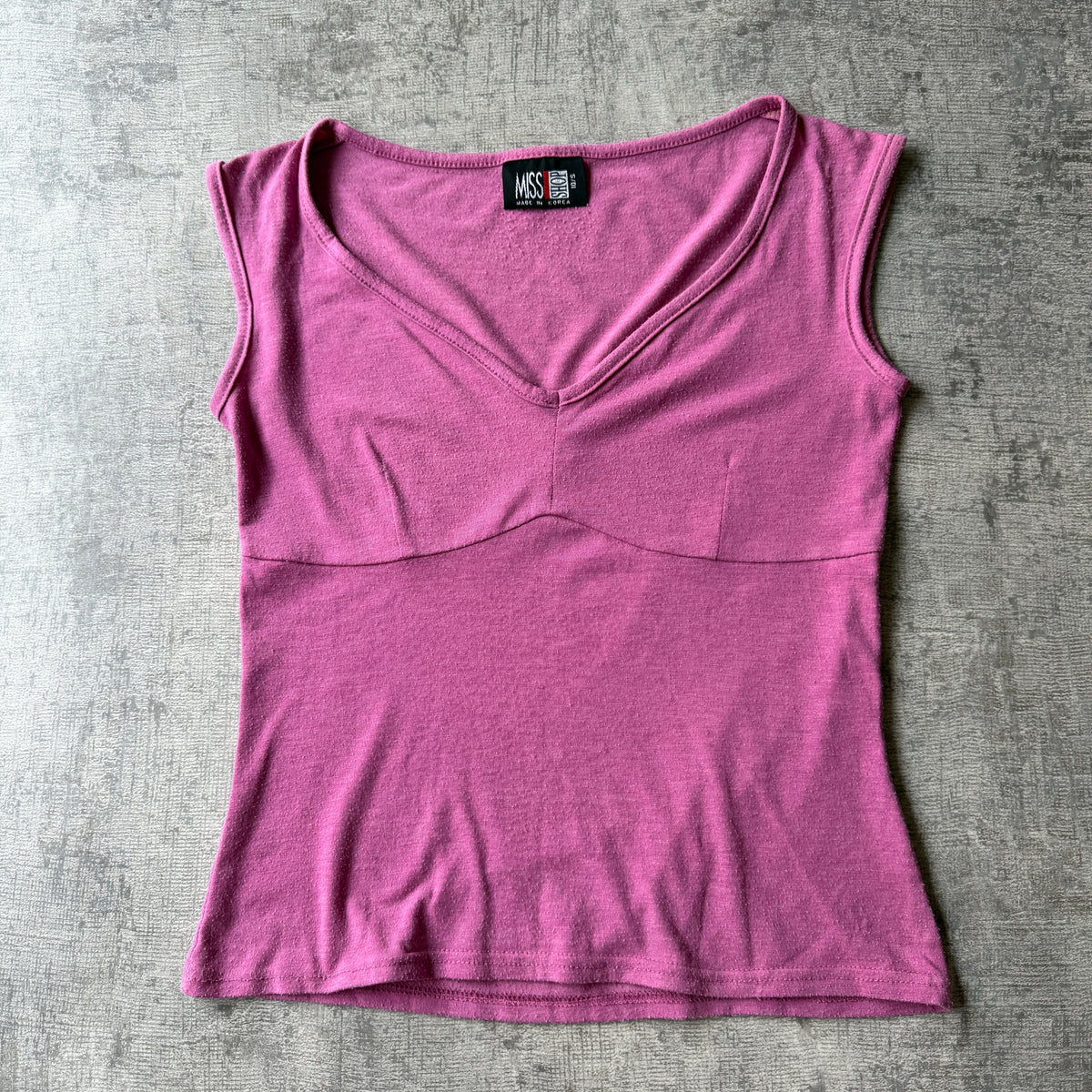 Miss Shop Pink Womens Tank Top Size 10/S V-Neck Singlet        -B26