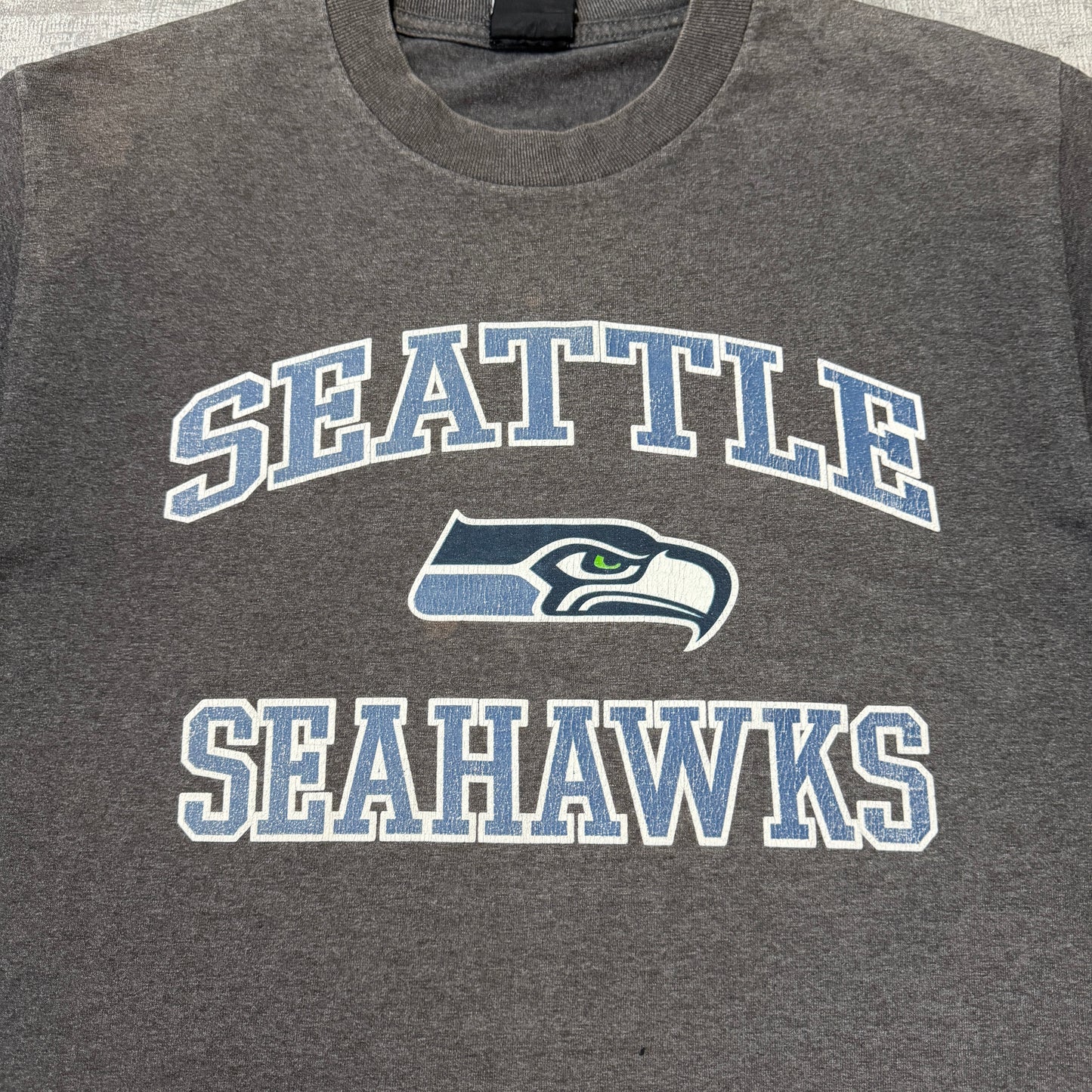 Seattle Seahawks Vintage Grey NFL T-Shirt Size M Mens                 -F43