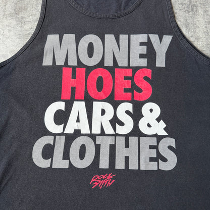 Money Hoes Cars & Clothes Y2K Singlet Size M Mens Rock Smith          -G35
