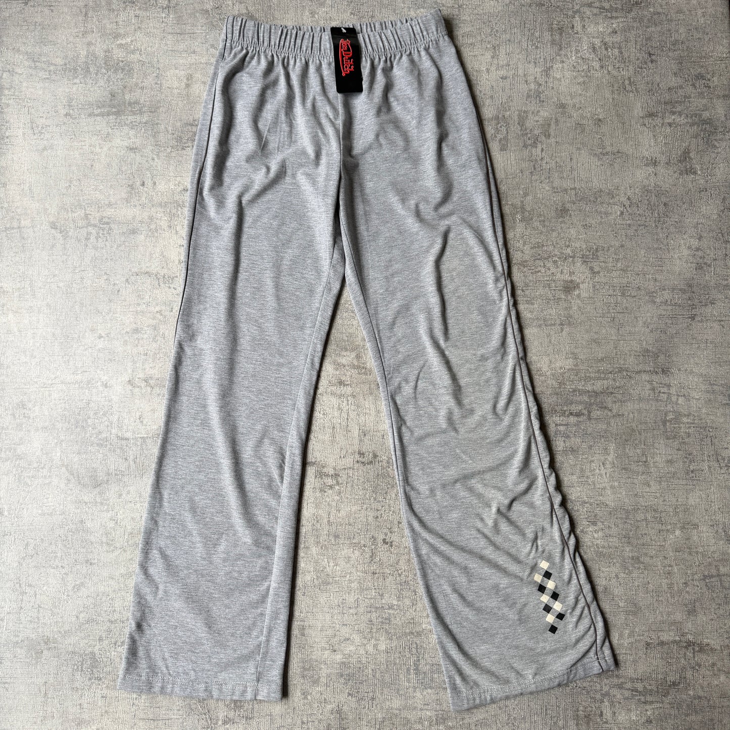 Von Dutch Y2K Sweat Pants Size M Grey Elastic Waist NWT'S Deadstock             -C5