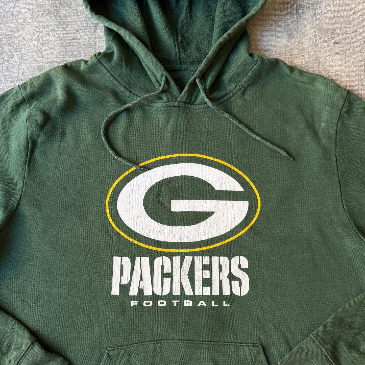 Green Bay Packers Majestic Y2K Hoodie Size L Mens                    -C60